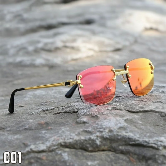 Vintage-Style Rimless Sunglasses | UV400